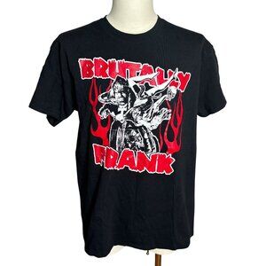Brutally Frank Graphic Band Tee T-Shirt L Black Short Sleeve Punk Crewneck